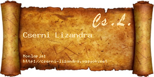 Cserni Lizandra névjegykártya